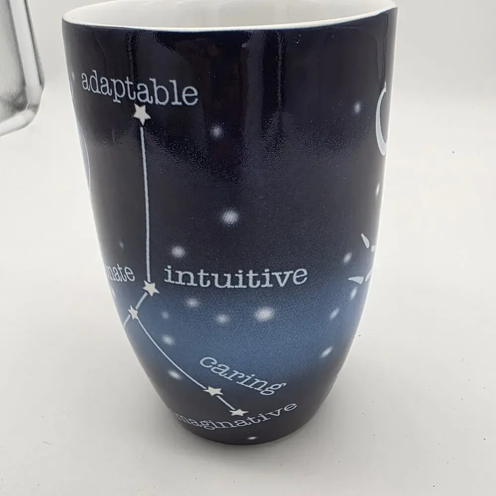 Coventry Cancer Zodiac Mug 18oz Tall Porcelain Astrology Horoscope Blue Crab